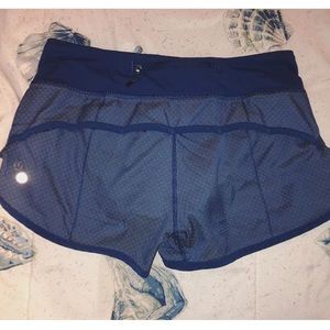 Blue lululemon running/workout shorts